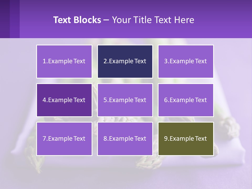 A Bunch Of Green Asparagus On A Purple Surface PowerPoint Template