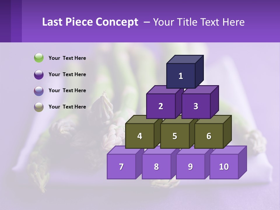 A Bunch Of Green Asparagus On A Purple Surface PowerPoint Template