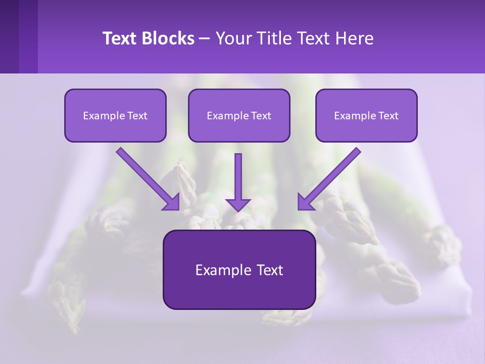 A Bunch Of Green Asparagus On A Purple Surface PowerPoint Template