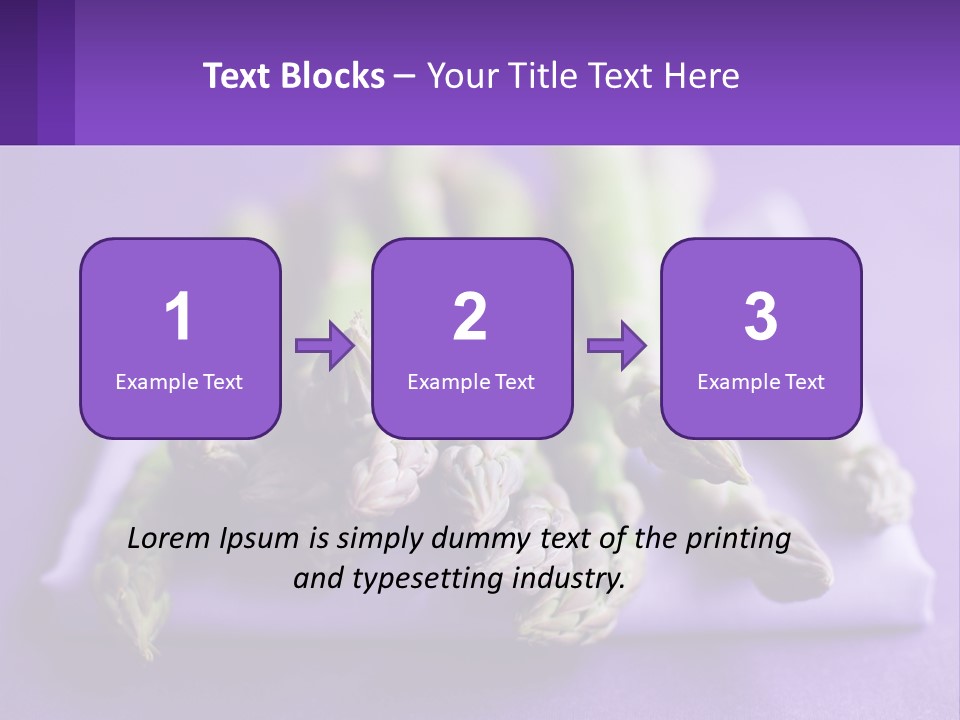 A Bunch Of Green Asparagus On A Purple Surface PowerPoint Template