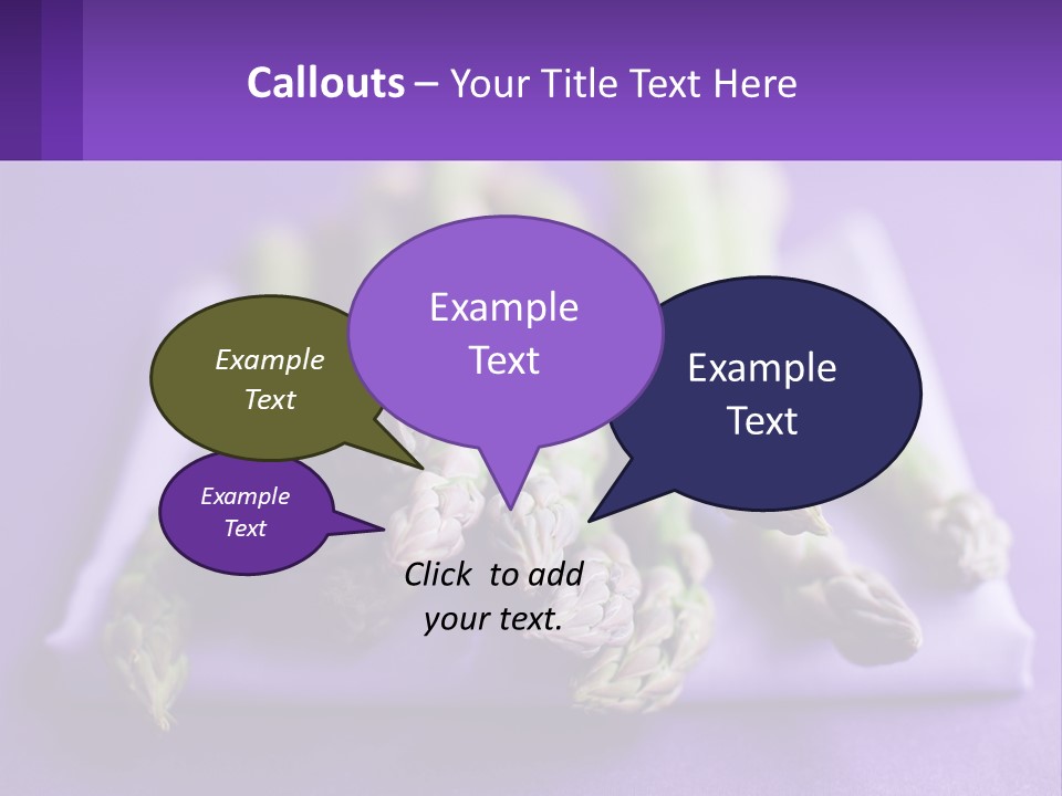 A Bunch Of Green Asparagus On A Purple Surface PowerPoint Template