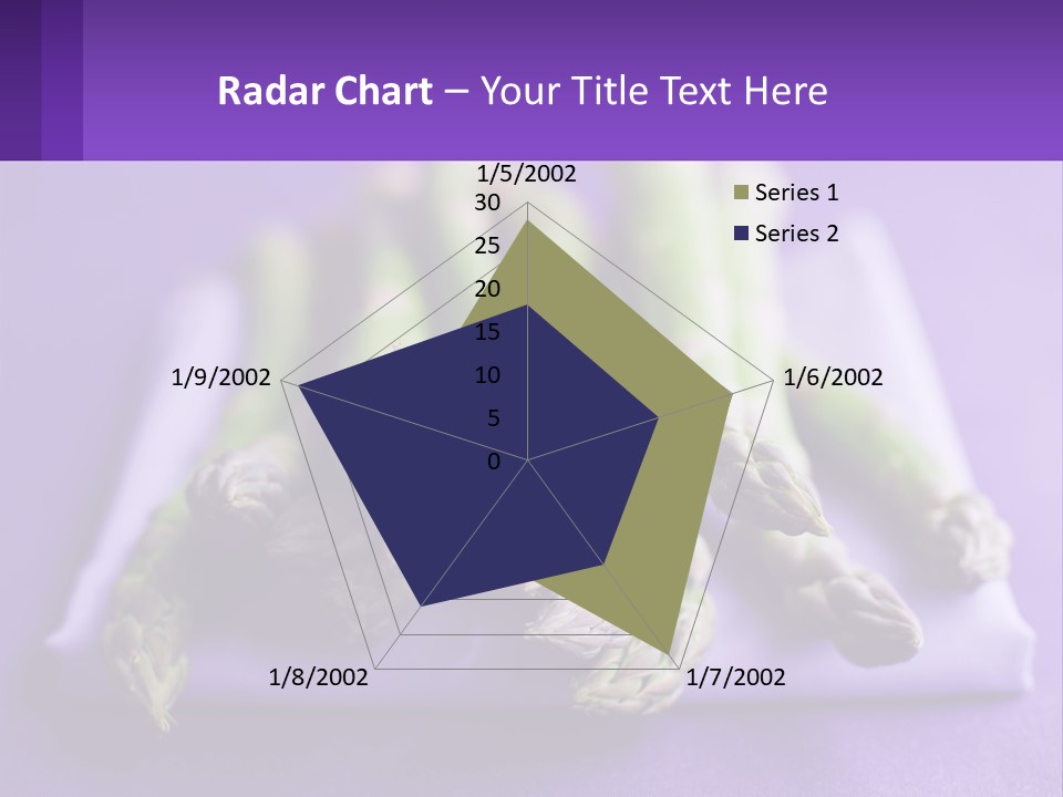 A Bunch Of Green Asparagus On A Purple Surface PowerPoint Template