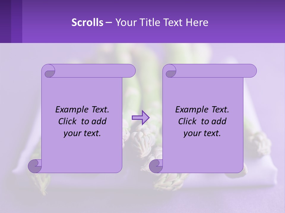 A Bunch Of Green Asparagus On A Purple Surface PowerPoint Template