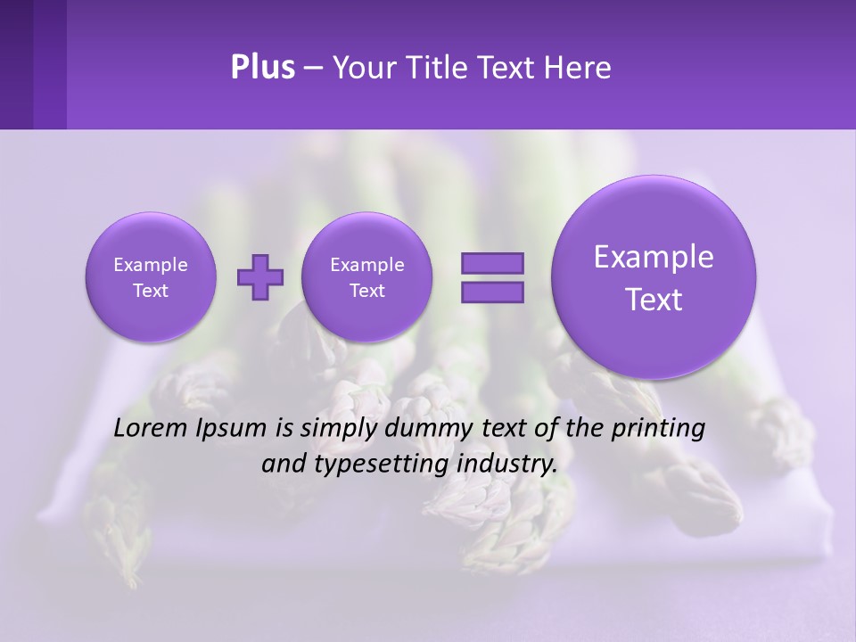 A Bunch Of Green Asparagus On A Purple Surface PowerPoint Template