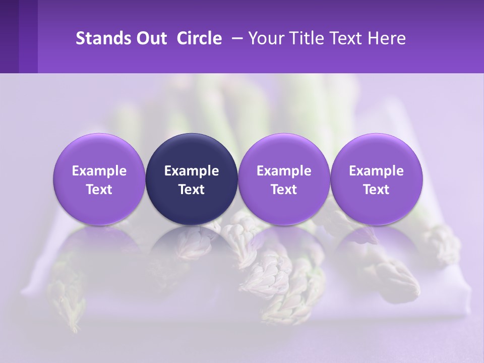 A Bunch Of Green Asparagus On A Purple Surface PowerPoint Template
