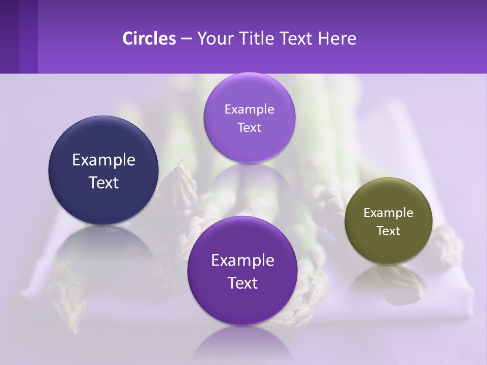 A Bunch Of Green Asparagus On A Purple Surface PowerPoint Template