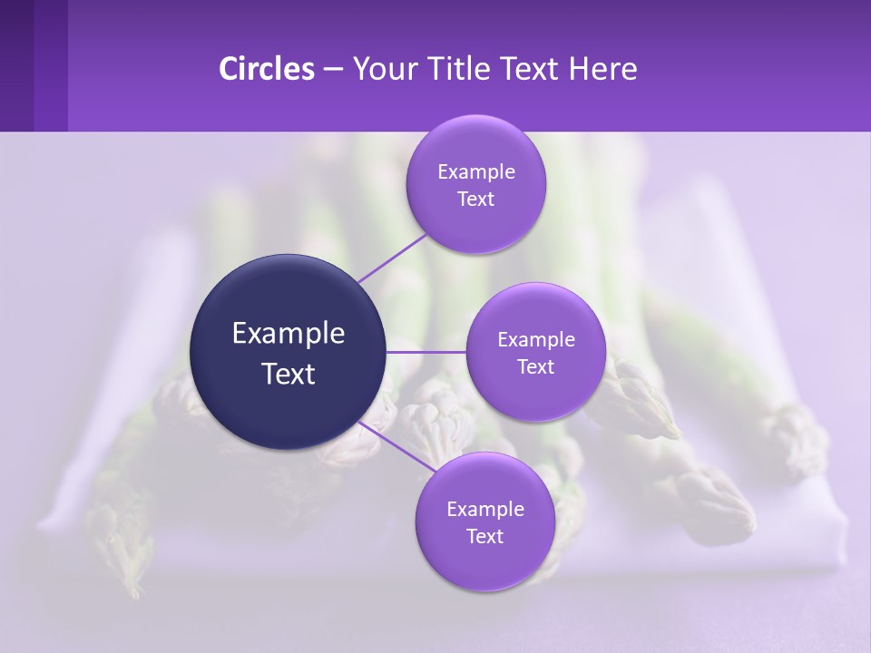 A Bunch Of Green Asparagus On A Purple Surface PowerPoint Template