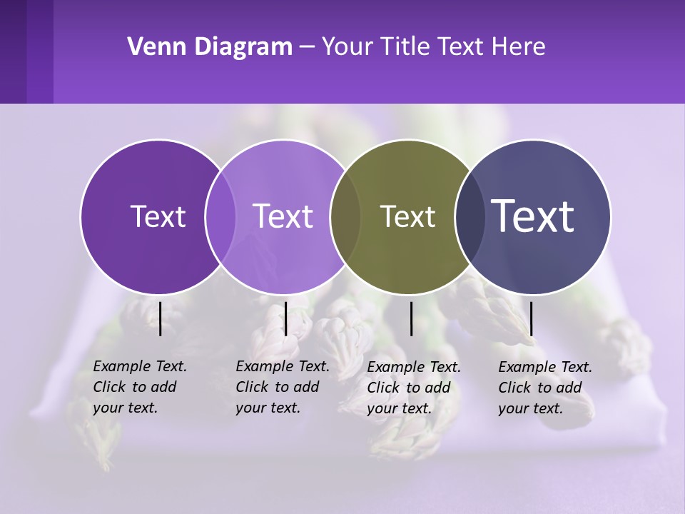 A Bunch Of Green Asparagus On A Purple Surface PowerPoint Template