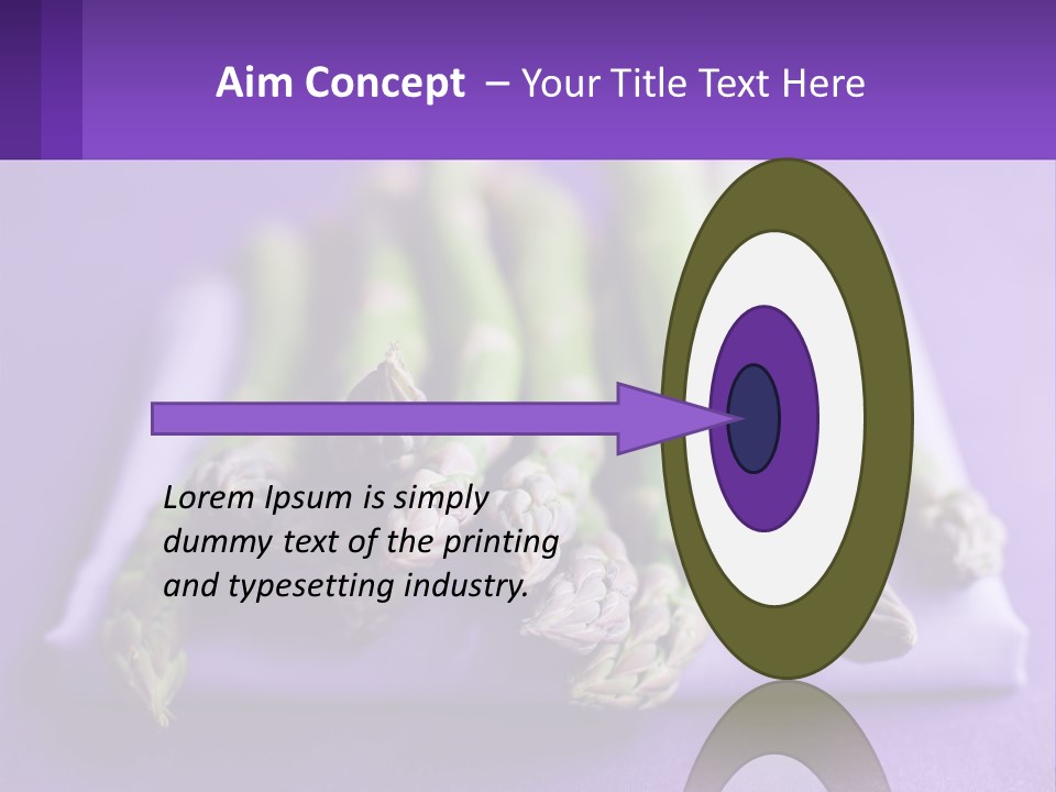 A Bunch Of Green Asparagus On A Purple Surface PowerPoint Template