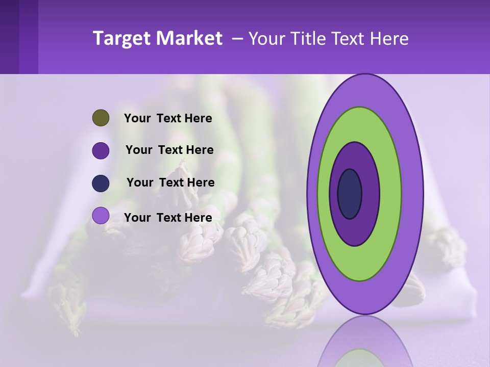 A Bunch Of Green Asparagus On A Purple Surface PowerPoint Template