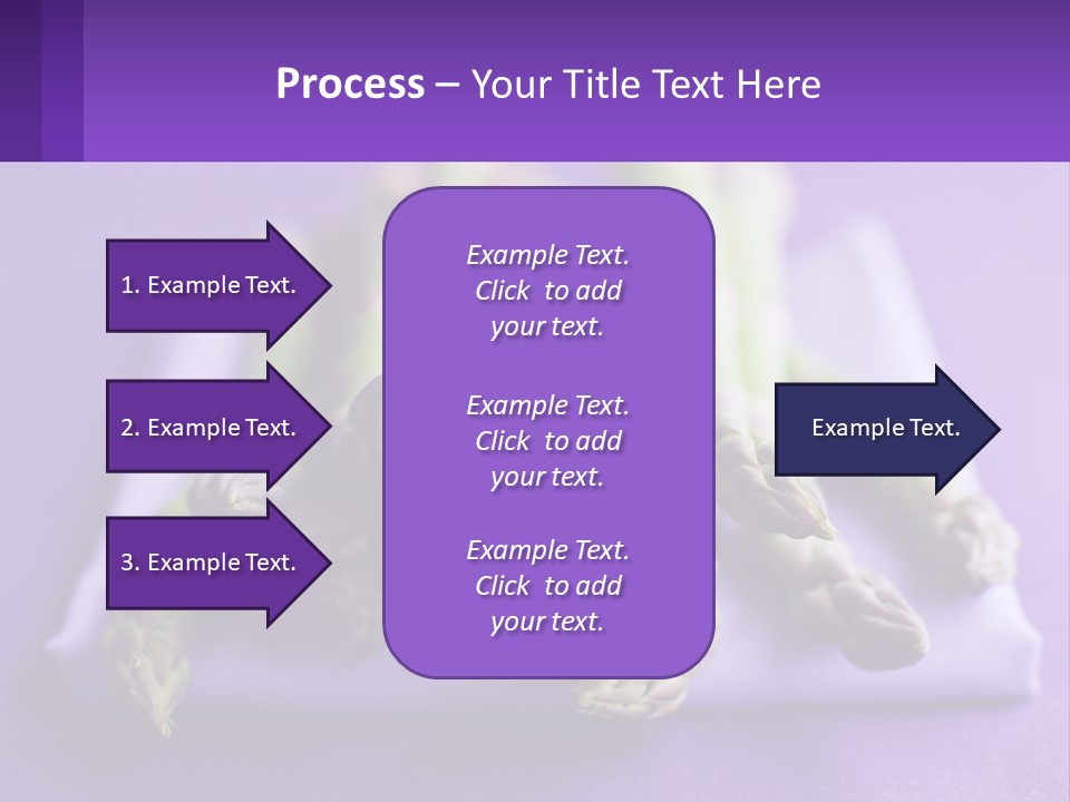 A Bunch Of Green Asparagus On A Purple Surface PowerPoint Template
