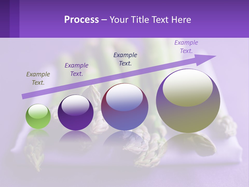 A Bunch Of Green Asparagus On A Purple Surface PowerPoint Template