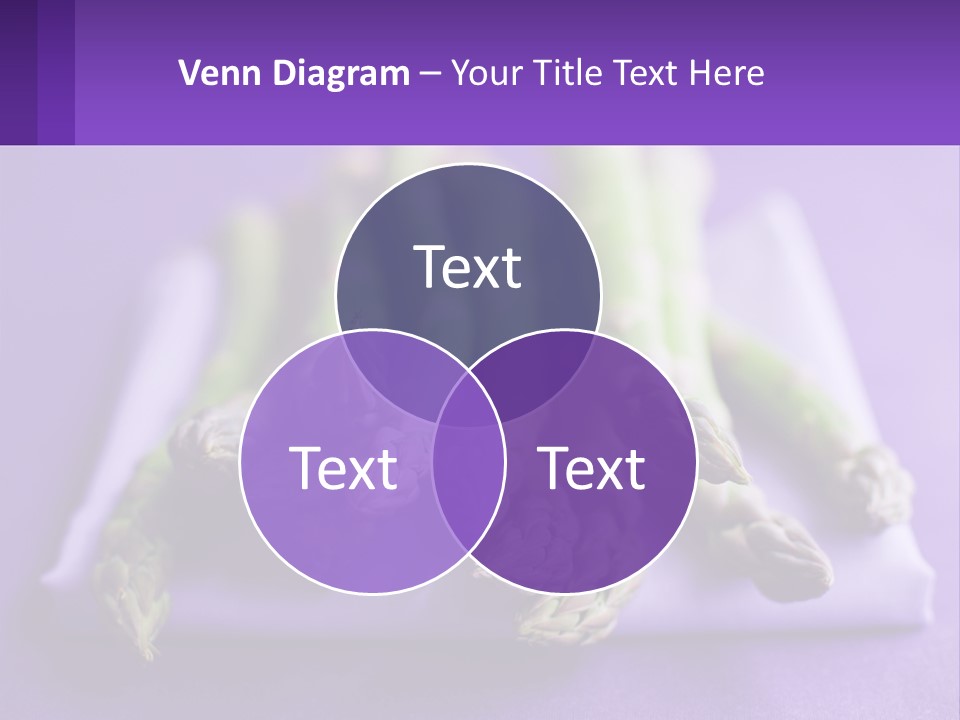 A Bunch Of Green Asparagus On A Purple Surface PowerPoint Template