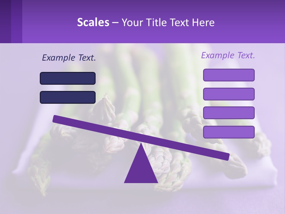 A Bunch Of Green Asparagus On A Purple Surface PowerPoint Template