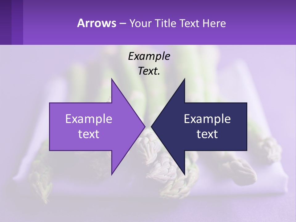 A Bunch Of Green Asparagus On A Purple Surface PowerPoint Template