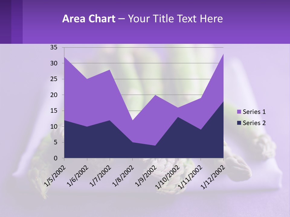 A Bunch Of Green Asparagus On A Purple Surface PowerPoint Template
