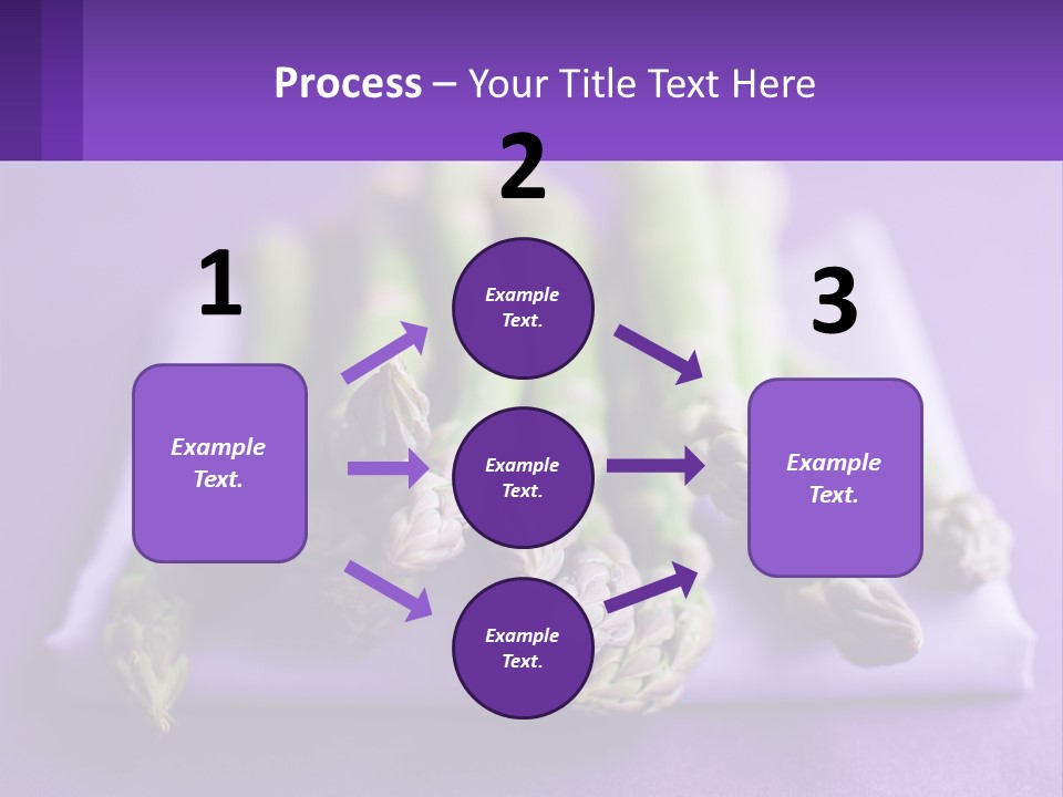 A Bunch Of Green Asparagus On A Purple Surface PowerPoint Template