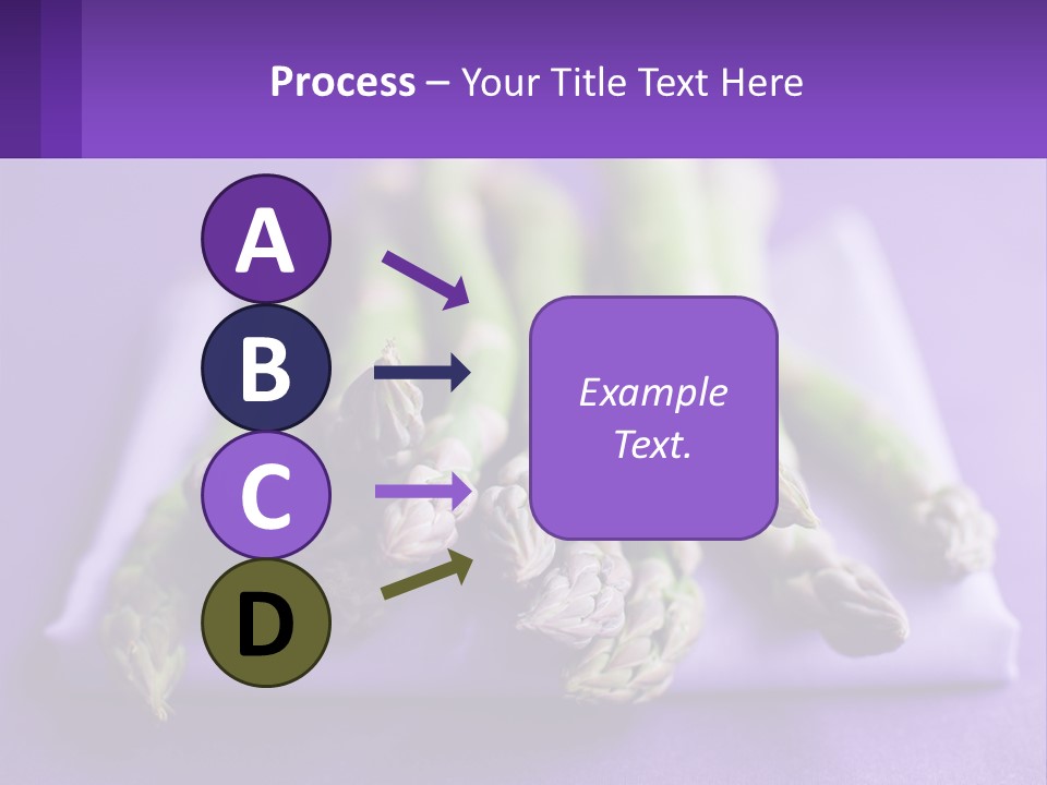 A Bunch Of Green Asparagus On A Purple Surface PowerPoint Template