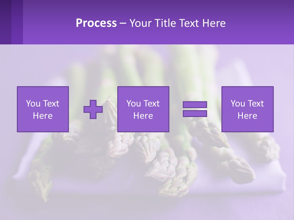 A Bunch Of Green Asparagus On A Purple Surface PowerPoint Template