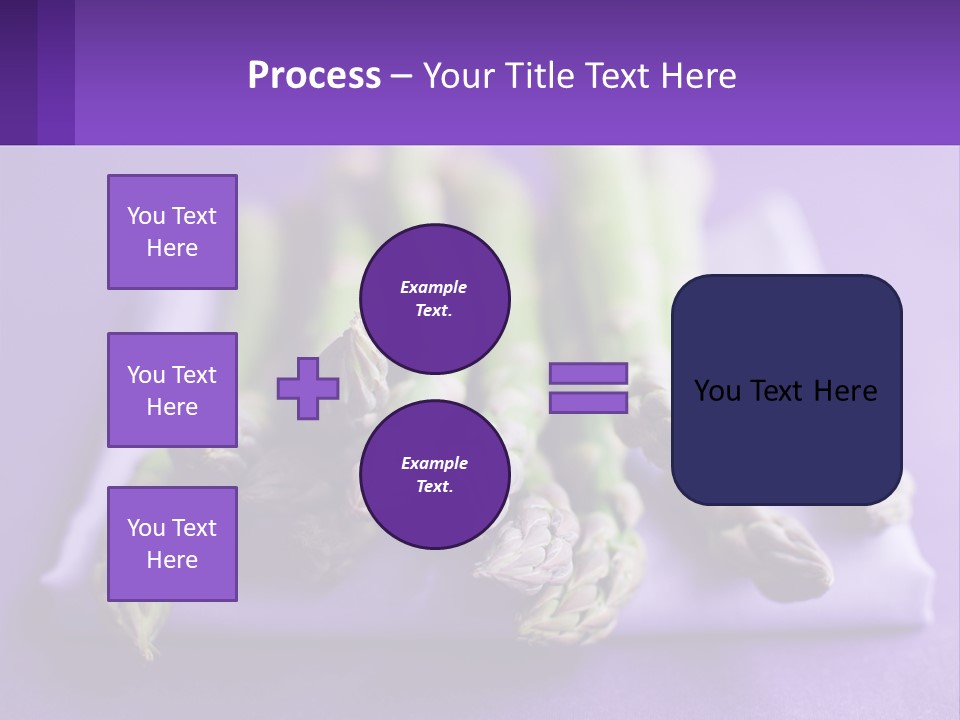 A Bunch Of Green Asparagus On A Purple Surface PowerPoint Template