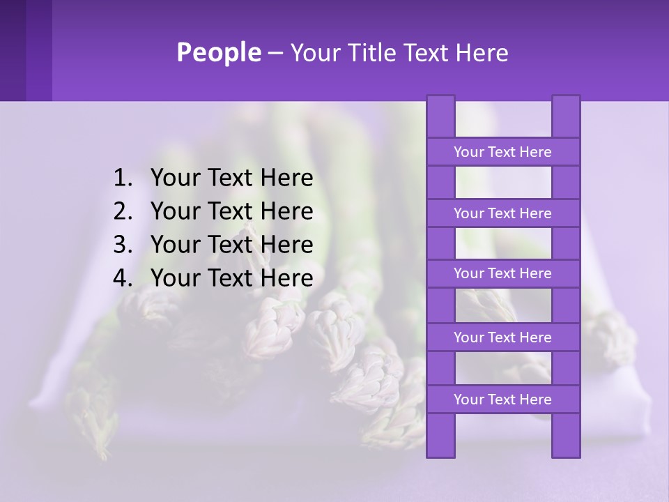 A Bunch Of Green Asparagus On A Purple Surface PowerPoint Template