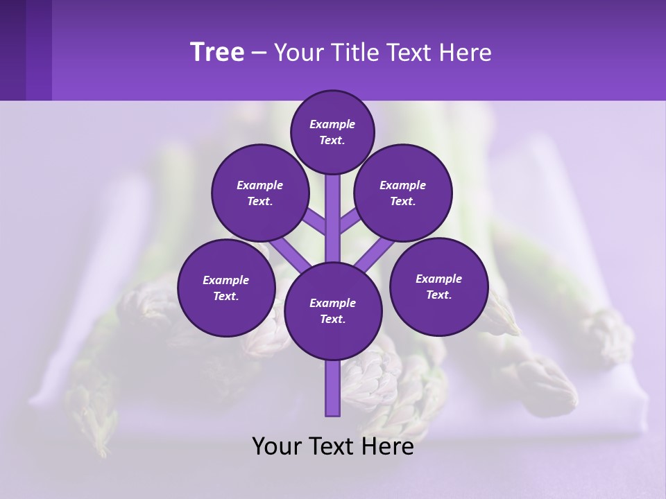 A Bunch Of Green Asparagus On A Purple Surface PowerPoint Template