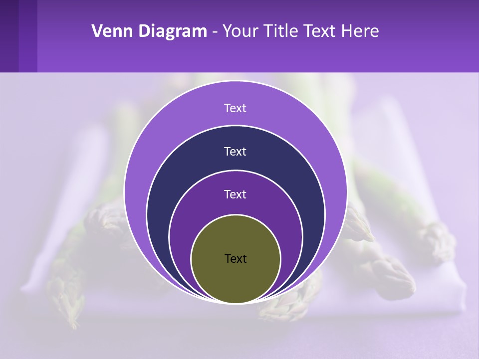 A Bunch Of Green Asparagus On A Purple Surface PowerPoint Template