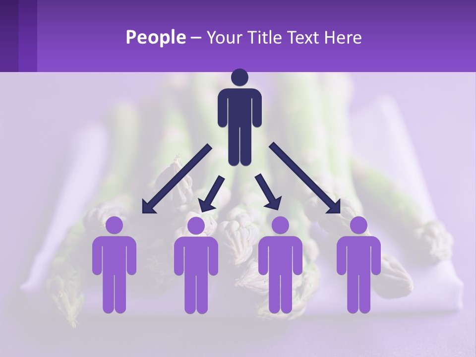 A Bunch Of Green Asparagus On A Purple Surface PowerPoint Template