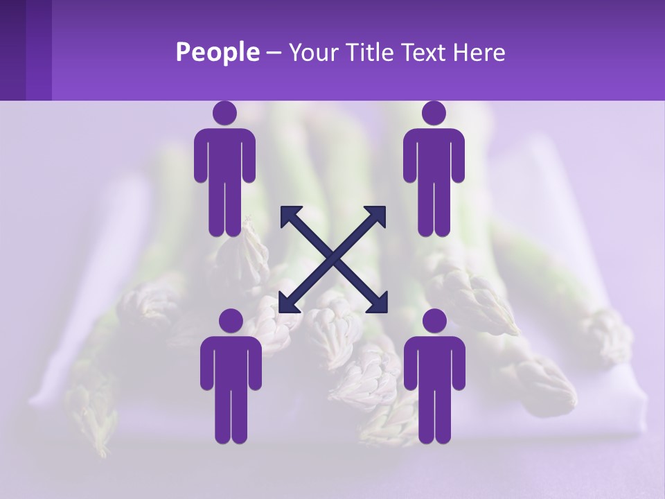 A Bunch Of Green Asparagus On A Purple Surface PowerPoint Template