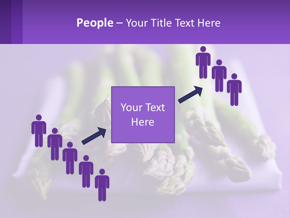 A Bunch Of Green Asparagus On A Purple Surface PowerPoint Template