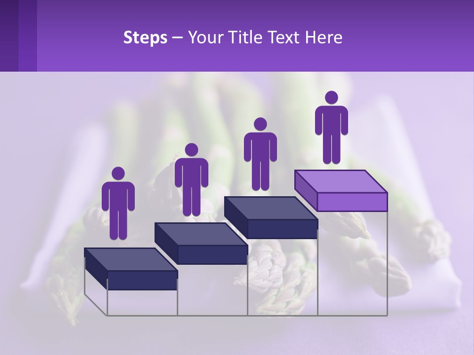 A Bunch Of Green Asparagus On A Purple Surface PowerPoint Template