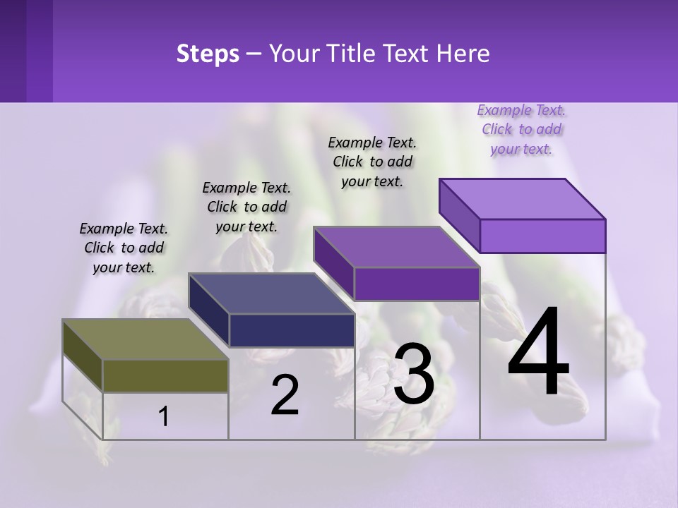 A Bunch Of Green Asparagus On A Purple Surface PowerPoint Template