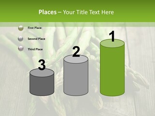 A Pile Of Asparagus On A Wooden Table PowerPoint Template