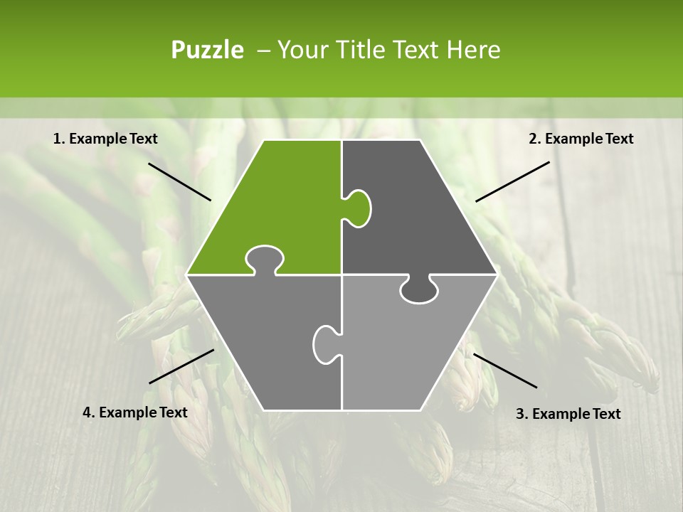 A Pile Of Asparagus On A Wooden Table PowerPoint Template