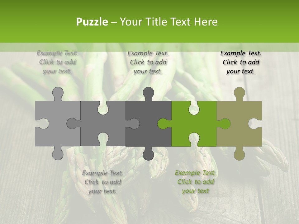 A Pile Of Asparagus On A Wooden Table PowerPoint Template