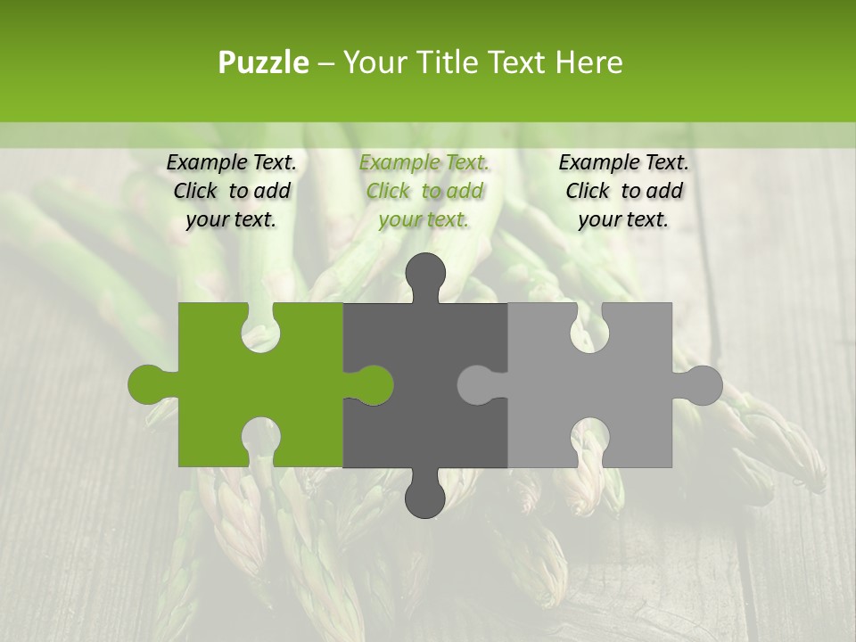 A Pile Of Asparagus On A Wooden Table PowerPoint Template