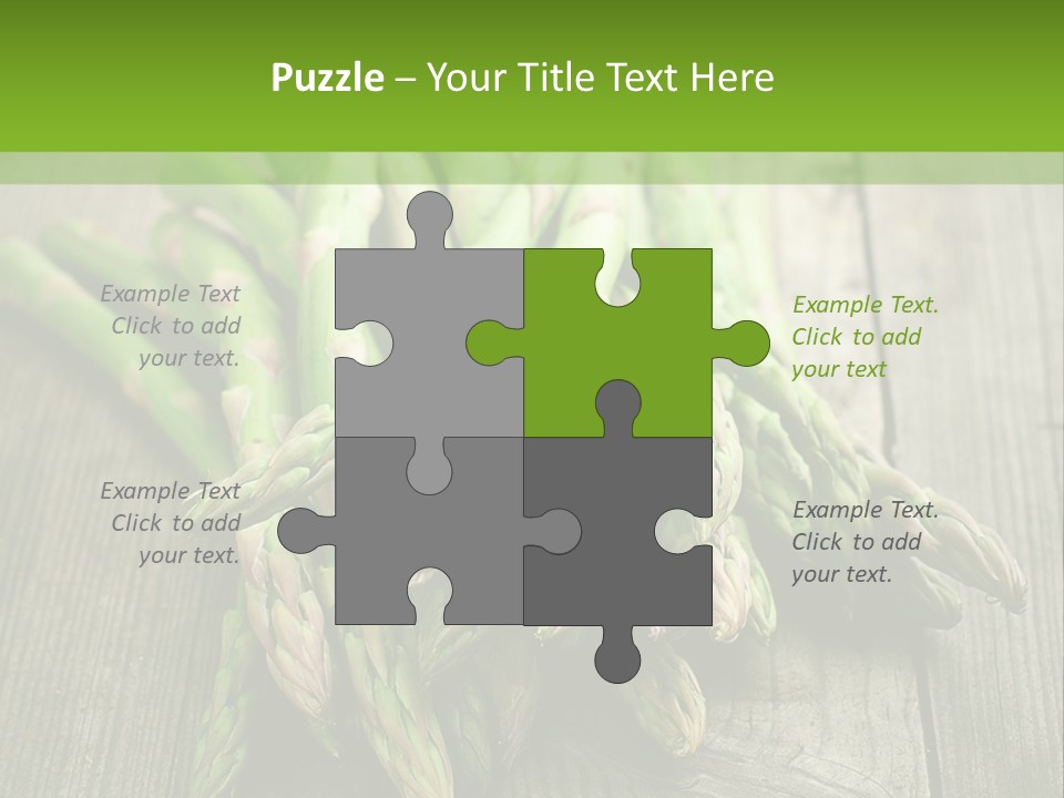 A Pile Of Asparagus On A Wooden Table PowerPoint Template