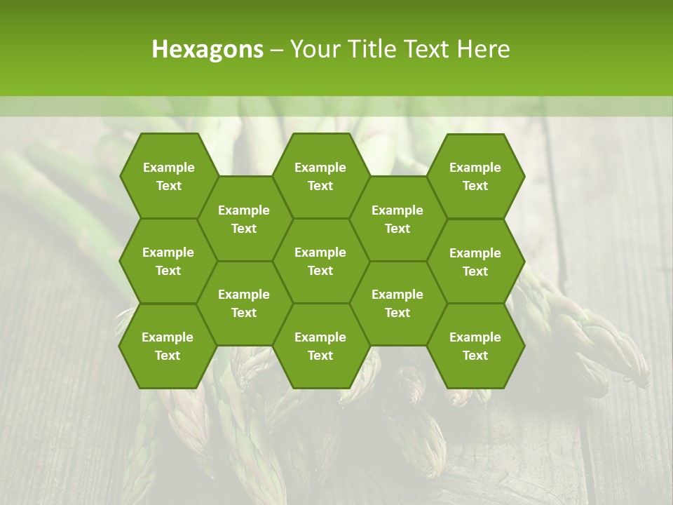 A Pile Of Asparagus On A Wooden Table PowerPoint Template