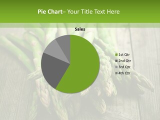 A Pile Of Asparagus On A Wooden Table PowerPoint Template