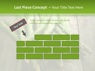 A Pile Of Asparagus On A Wooden Table PowerPoint Template
