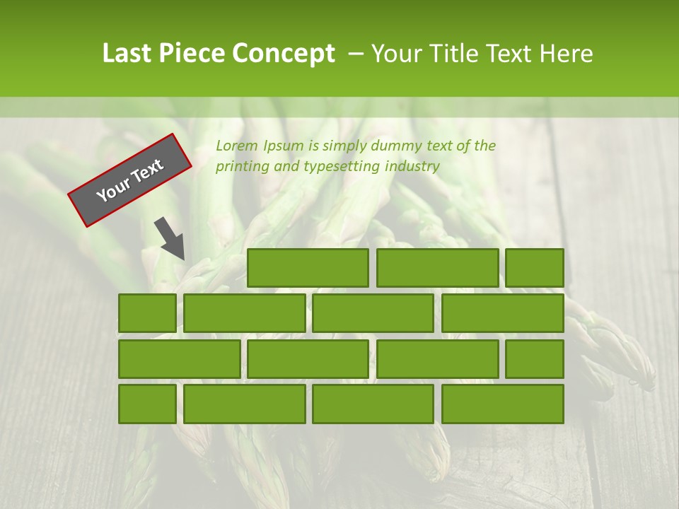 A Pile Of Asparagus On A Wooden Table PowerPoint Template