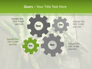A Pile Of Asparagus On A Wooden Table PowerPoint Template