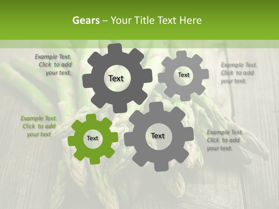 A Pile Of Asparagus On A Wooden Table PowerPoint Template