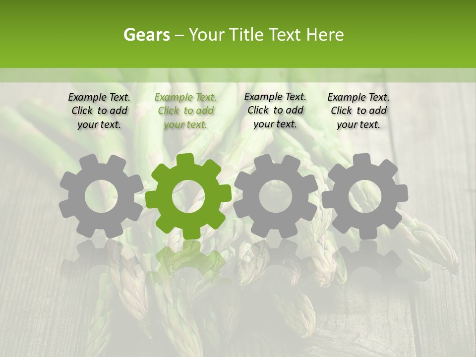 A Pile Of Asparagus On A Wooden Table PowerPoint Template