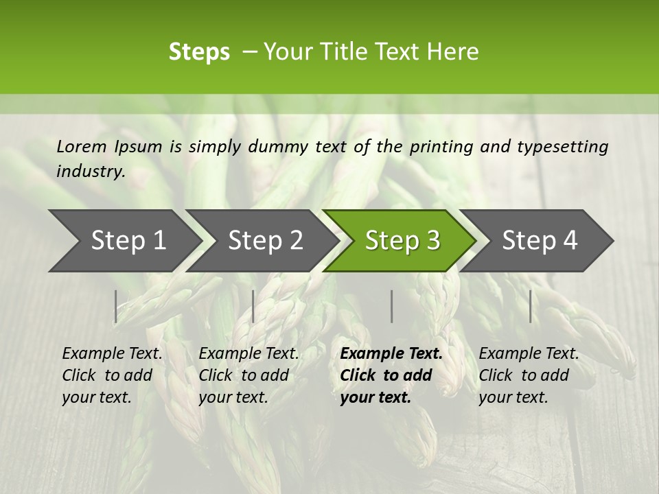 A Pile Of Asparagus On A Wooden Table PowerPoint Template
