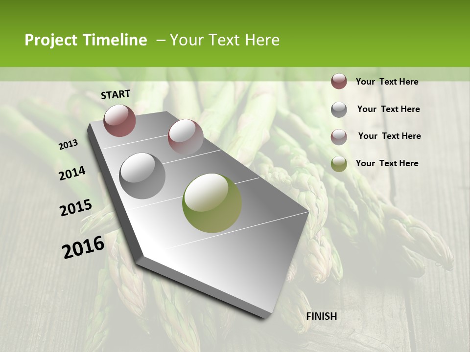 A Pile Of Asparagus On A Wooden Table PowerPoint Template
