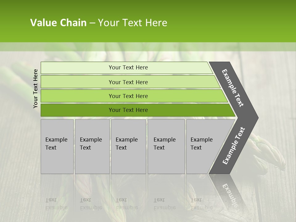 A Pile Of Asparagus On A Wooden Table PowerPoint Template