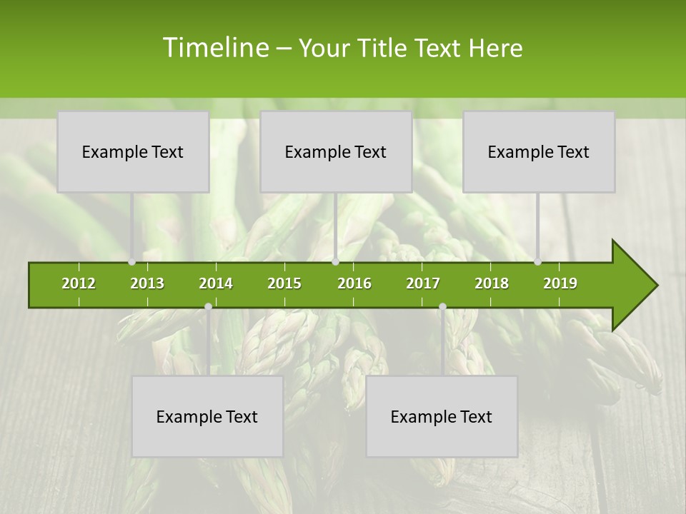 A Pile Of Asparagus On A Wooden Table PowerPoint Template