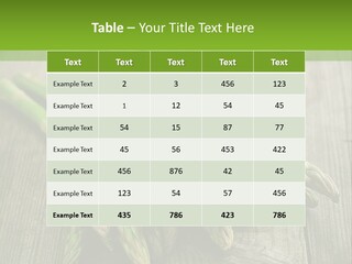 A Pile Of Asparagus On A Wooden Table PowerPoint Template