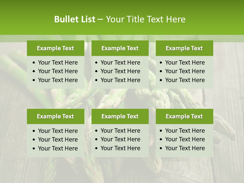 A Pile Of Asparagus On A Wooden Table PowerPoint Template
